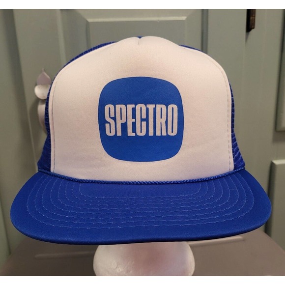 Snap-Back Other - VTG Spectro High Performance Oil Racing Mesh Trucker Snapback Hat Cap